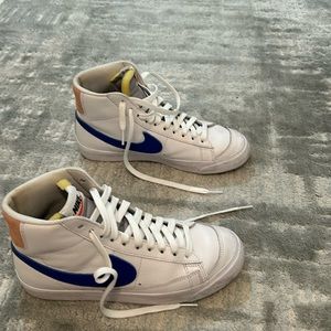 Nike Blazer Mid '77 GS Game Royal White Blue and Pink - custom Women's Size 8